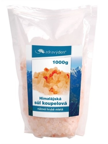 Zdravýden Sůl himalájská koupelová růžová hrubě mletá 1000 g