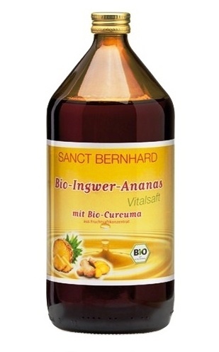Sanct Bernhard 100% BIO Zázvorovo-ananasový sirup s kurkumou 1000 ml 