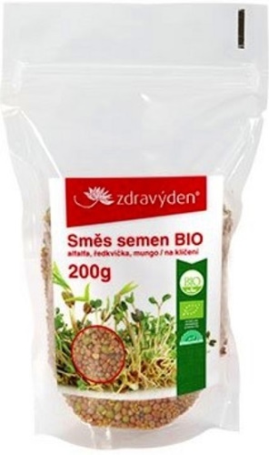 Zdravýden Směs semen na klíčení alfalfa, ředkvička, mungo BIO 200 g